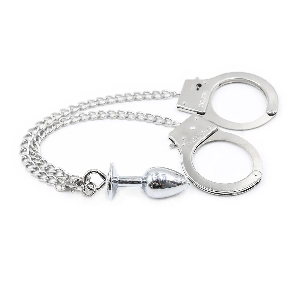 Fetish Unisex Bondage Chain 2 In 1 | Metal Handcuffs | Diamante Anal Fetish Unisex Bondage Chain 2 In 1 | Metal Handcuffs | Diamante Anal