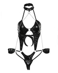 Gothic Style | One Piece With Cuffs | O-Ring Chain Strap | Backless | …
