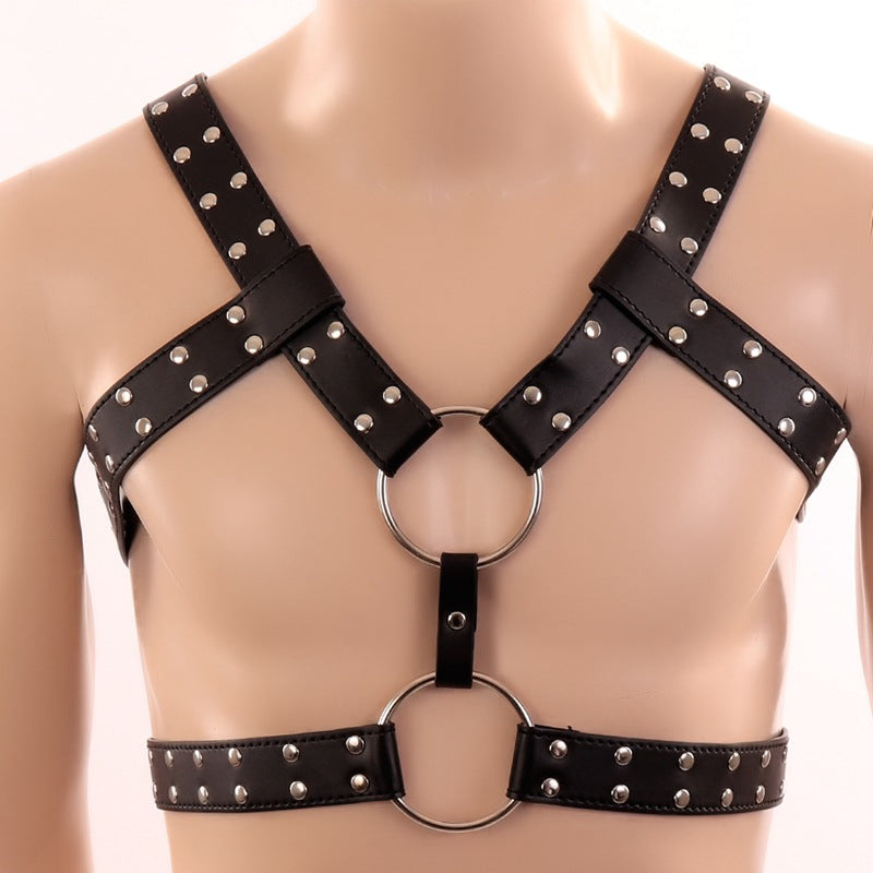 4 Strap Bondage Stud Harness | Adjustable | High Quality PU Leather | …