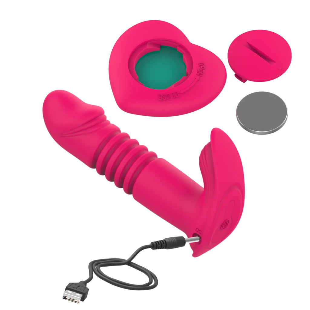 Dildo & Clit Thruster | Remote Control | Wearable | 12 Functions | Hea…