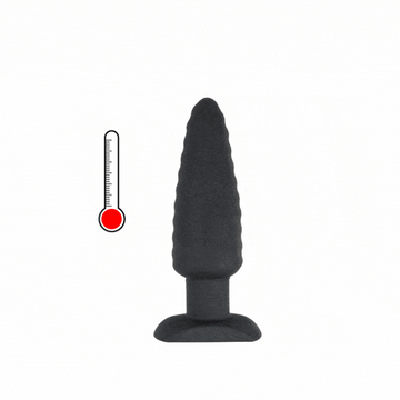 Heat Up Vibrating Butt Plug | Black | 3 Function | USB | Medium Pipedream