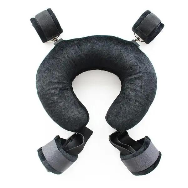 Hot Bondage Restraint Sex Pillow Set | Cuffs | Black | Fetish | Unisex Fetish Fantasy