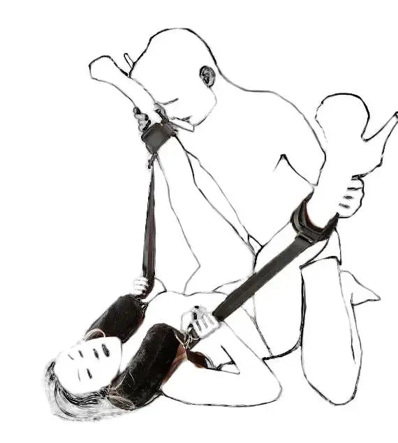 Hot Bondage Restraint Sex Pillow Set | Cuffs | Black | Fetish | Unisex Fetish Fantasy