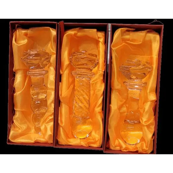 ICICLES Glass Rose Butt Set | Gift Box | Hand Blown | Light Pink