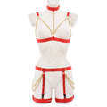 Sexy Red Body Harness | Open Breast | Crotch less | Adjustable