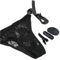 J Sloane Remote Controlled Vibrating Panty | Black | Adjustable | One Size Come Closer