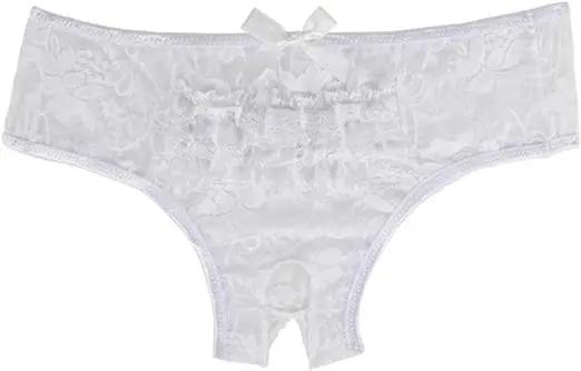 Joan Sloane Ruffled | Floral Lace | Open Crotch Panty | Plus Sizes
