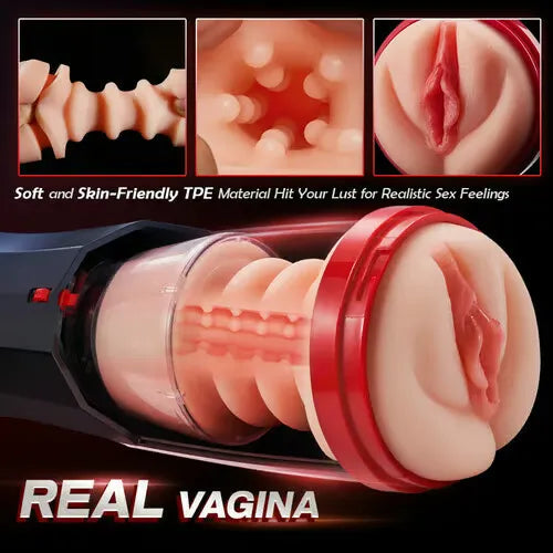 Pussy Galore | Telescopic | Masturbator | 5 Thrusting & 10 Vibration Modes