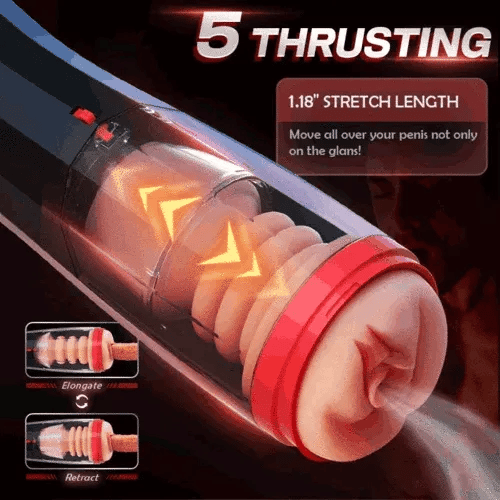 Pussy Galore | Telescopic | Masturbator | 5 Thrusting & 10 Vibration Modes