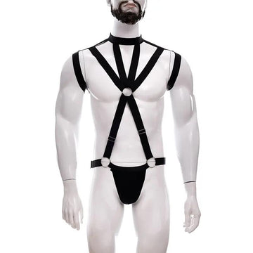 Kink Body Strap Harness | Black | Bulge Pouch | Adjustable Free Size https://www.mysexshop.co.za/