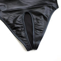 Kink PVC Faux Stretch Leather | Wetlook Bodysuit | Cup Less | Crotchless| Free size Come Closer