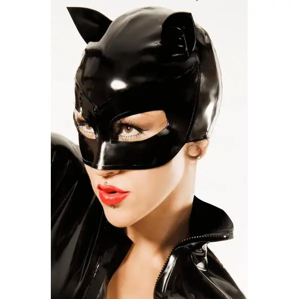 Kitty Mask | Black Patent  | High Quality Material Come Closer