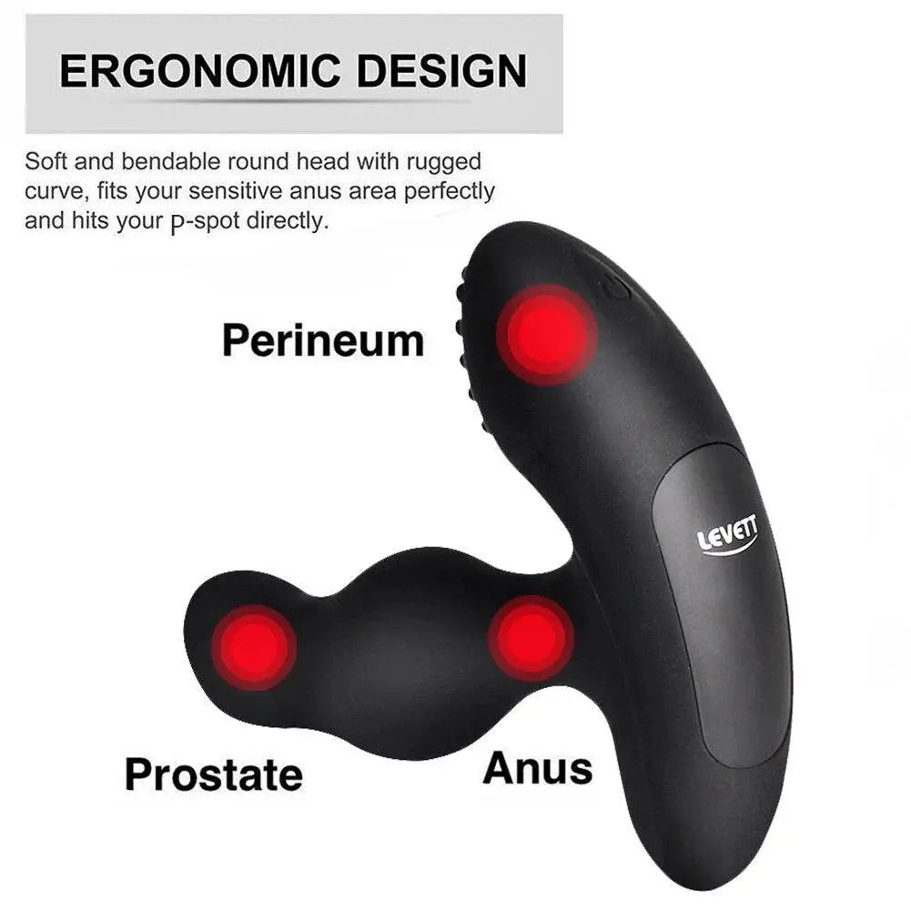 LEVETT 360 Rotating Head Stimulator | Vibrating Anal Plug | Remote Control | 2 Motors Come Closer