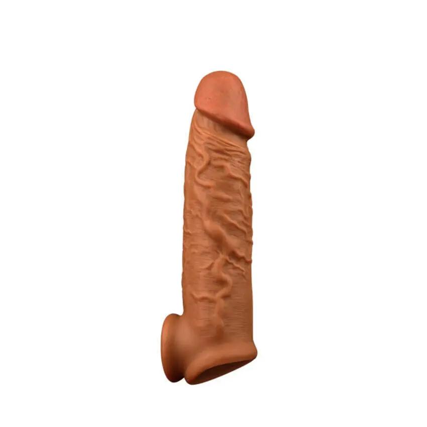 Lifelike Penis Extender With Ball Strap | Flesh | Stretchy https://www.mysexshop.co.za/