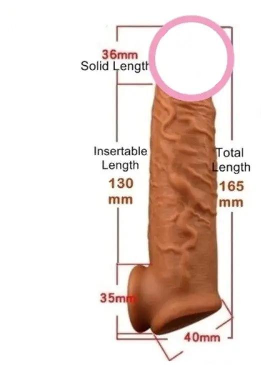 Lifelike Penis Extender With Ball Strap | Flesh | Stretchy https://www.mysexshop.co.za/