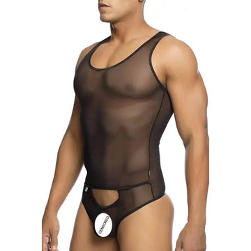 MOB Mesh Thong Body Tulle | Black | Erotic Wear | Stretchy