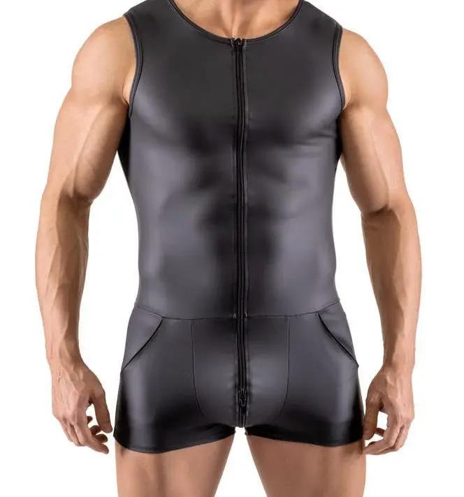 Men's Sexy Playsuit | 3 Way Zip | Black | Fetish https://www.mysexshop.co.za/