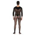 Mesh Body Stocking With Hoody | Black | Stretchy Svenjoyment