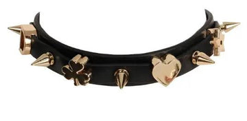 Neck Collar With Gold Spikes | Adjustable | Fetish | Bondage Being Fetish