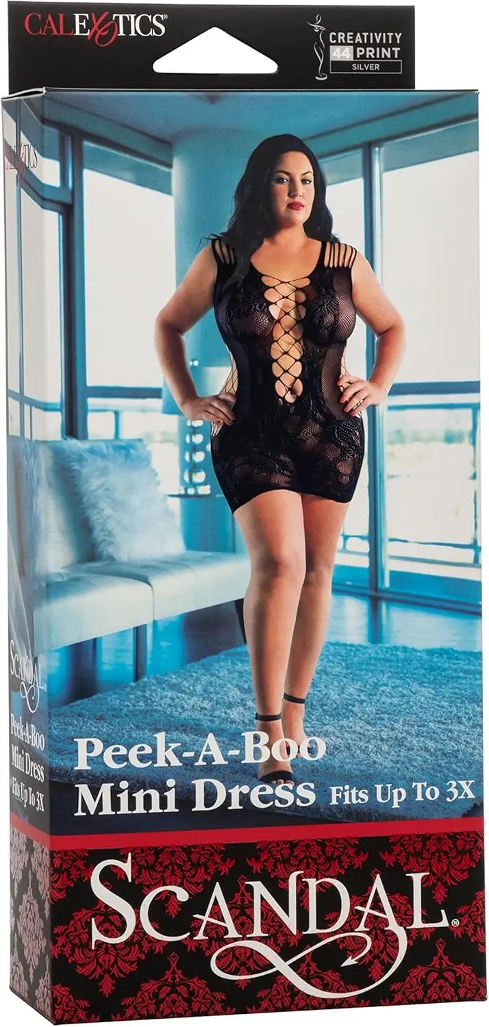 Peek-A-Boo | Mini Mesh Dress | Plus Size | Scandal | Calexotics Scandal