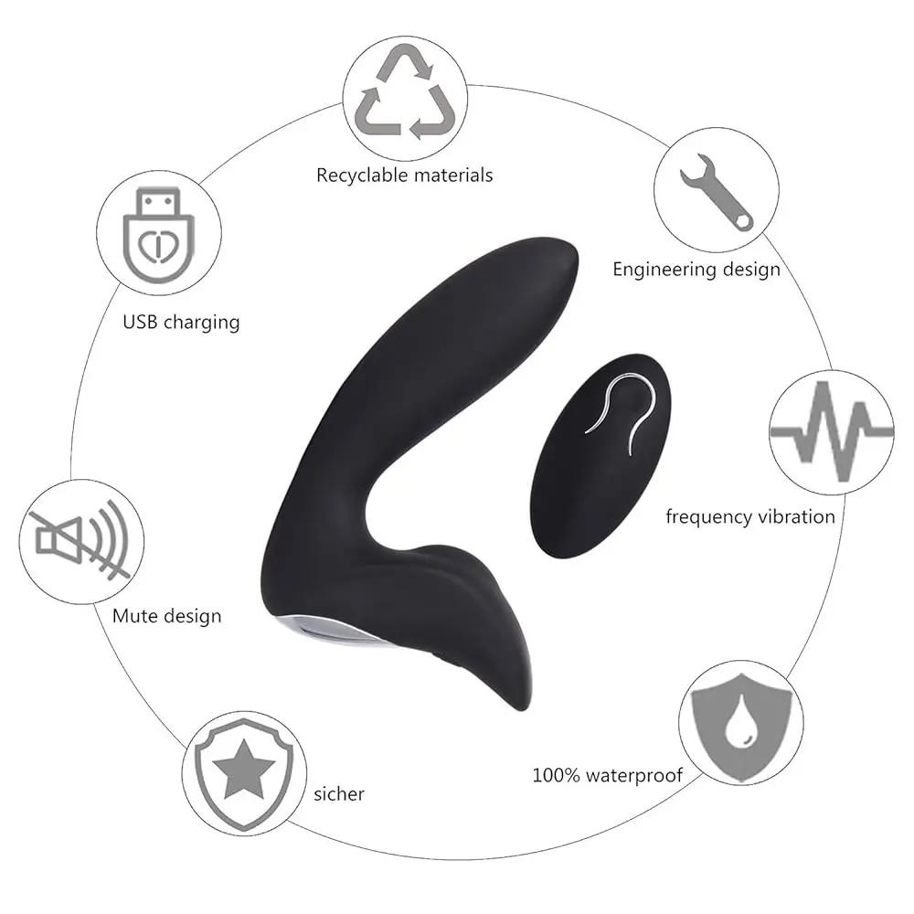 Prostate Massager | Vibrating Silicone Anal Massager | 12 Modes Come Closer