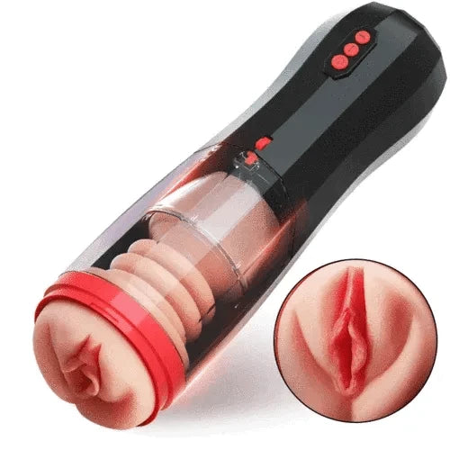 Pussy Galore Telescopic Masturbator | 5 Thrusting & 10 Vibration Modes Autoblow2