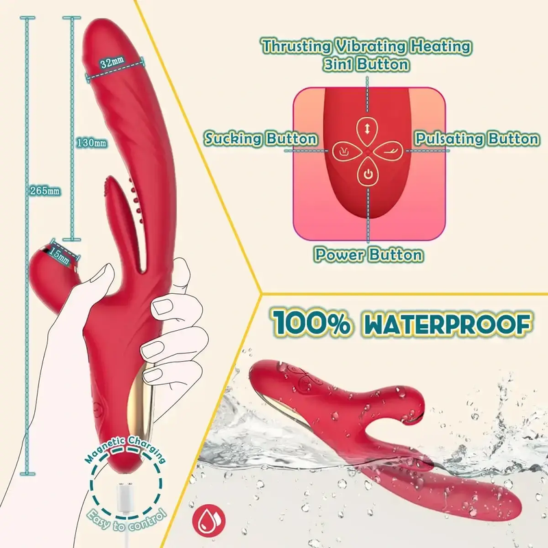 Rabbit G-Spot Thrusting Vibrator |  Clitoral Sucking | Heating  | USB https://www.mysexshop.co.za/
