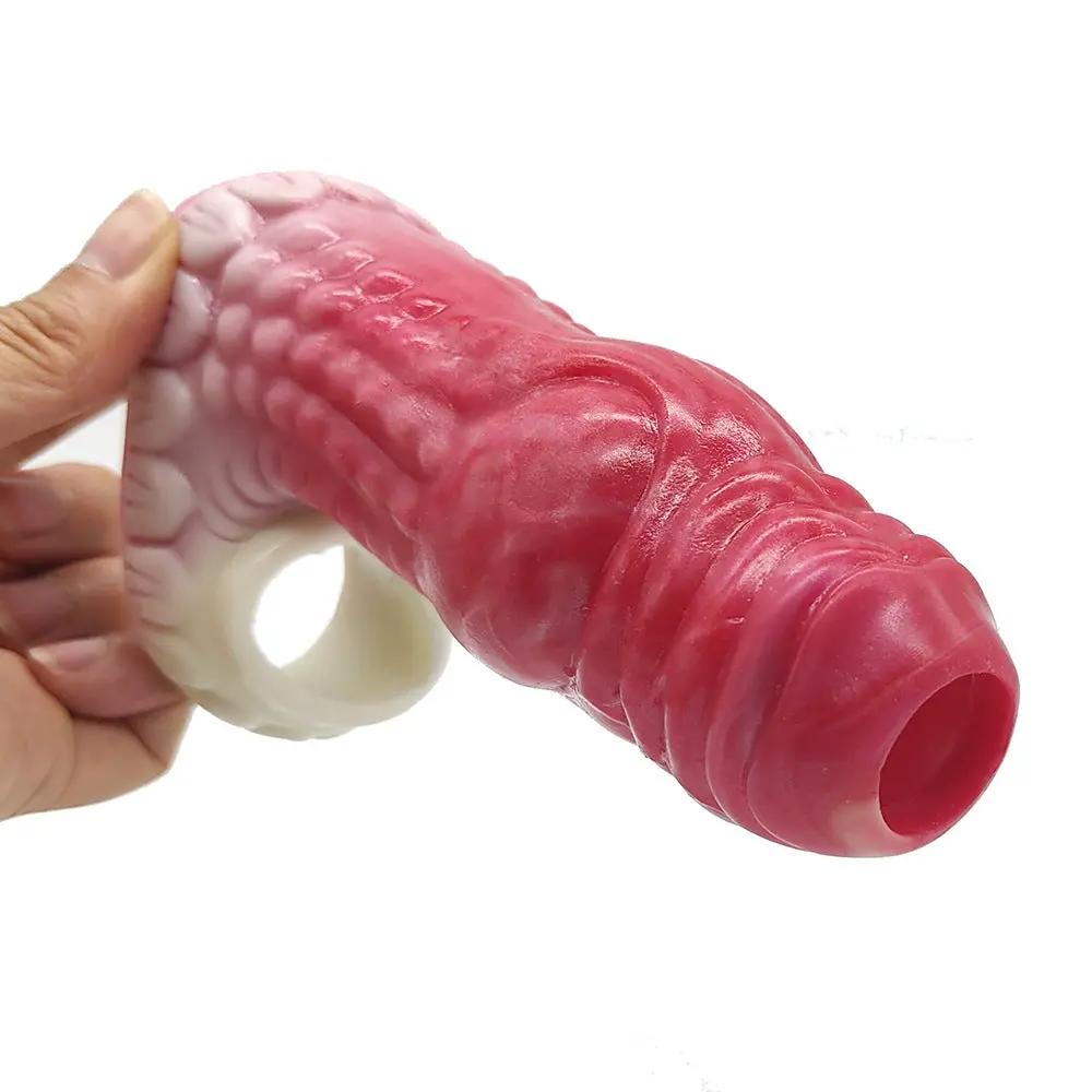 Red Dragon Penis Sleeve | Stretch Silicone A Grade | Extender & Girth  | Climax Delay Nasstoys