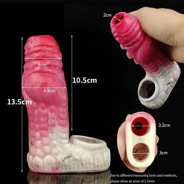 Red Dragon Penis Sleeve | Stretch Silicone A Grade | Extender & Girth  | Climax Delay Nasstoys