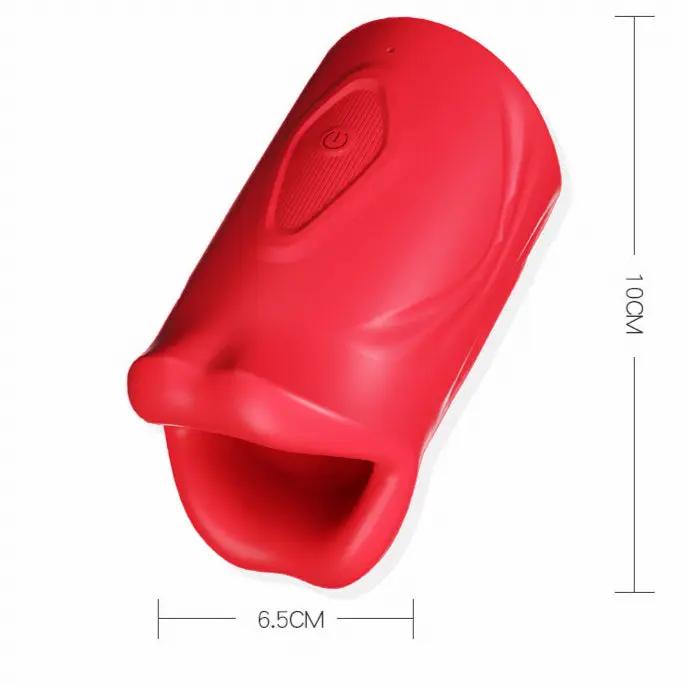 Red Hot  Masturbator | 4 in 1 Big Mouth Penis Trainer | App Control | 9 Vibration Modes Come Closer