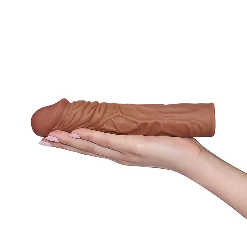 Rimba Reinforcing 7" Extension Penis Sleeve | Brown https://www.mysexshop.co.za/