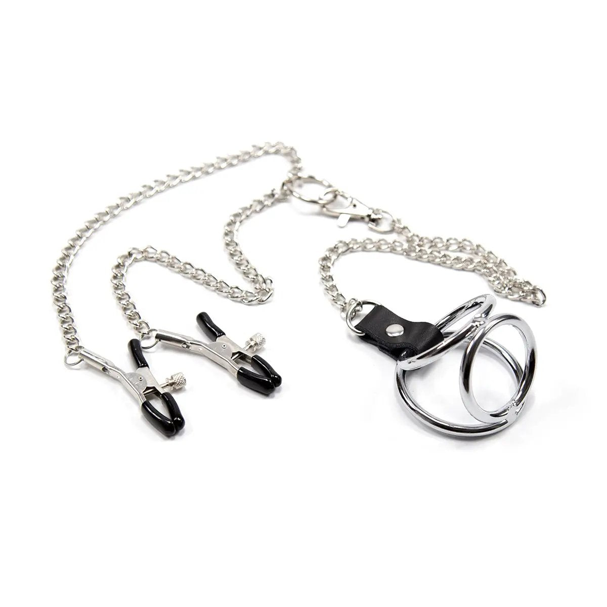 Rimba Triple Cock Ring With Nipple Clamps & Chain | BDSM https://www.mysexshop.co.za/