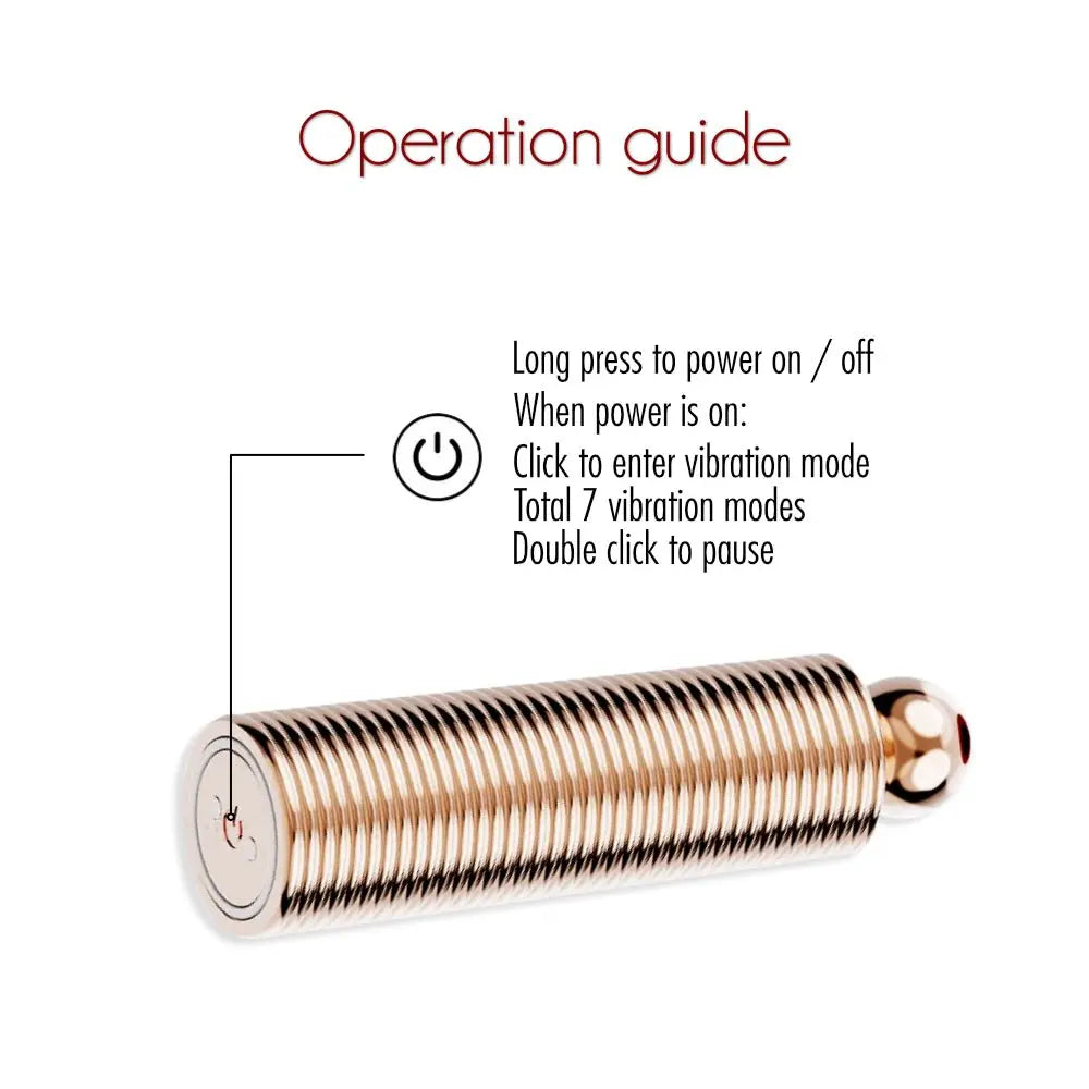 Roman | 5-Head Replacement Lipstick Mini Bullet Vibrator |10 Vibration Modes | USB My Sex Shop