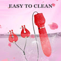 Rose 2 in 1 Nipple & Clitoral Vibrator | 10 Vibration Modes | USB Come Closer