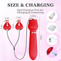 Rose 2 in 1 Nipple & Clitoral Vibrator | 10 Vibration Modes | USB Come Closer