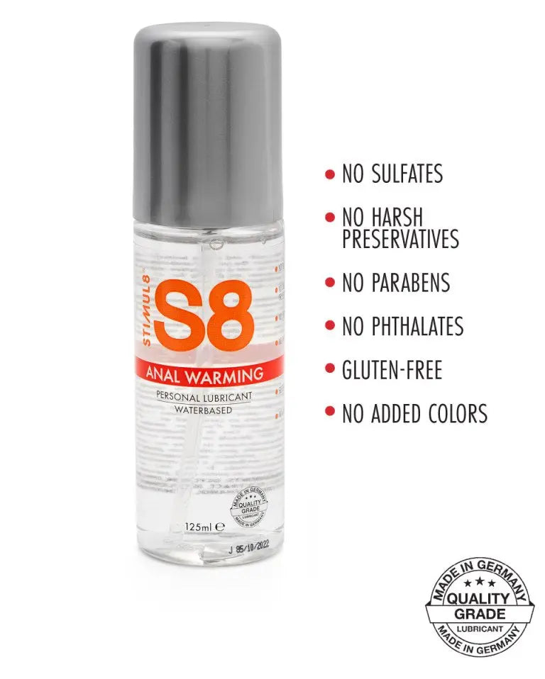 S8 Anal Warming Lubricant | Water based | Hot Passion | 125ml