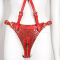 Scandal Handcrafted Red Leather Bondage Zipper Harness | Fetish | Adjustable| Open Crotch https://www.mysexshop.co.za/