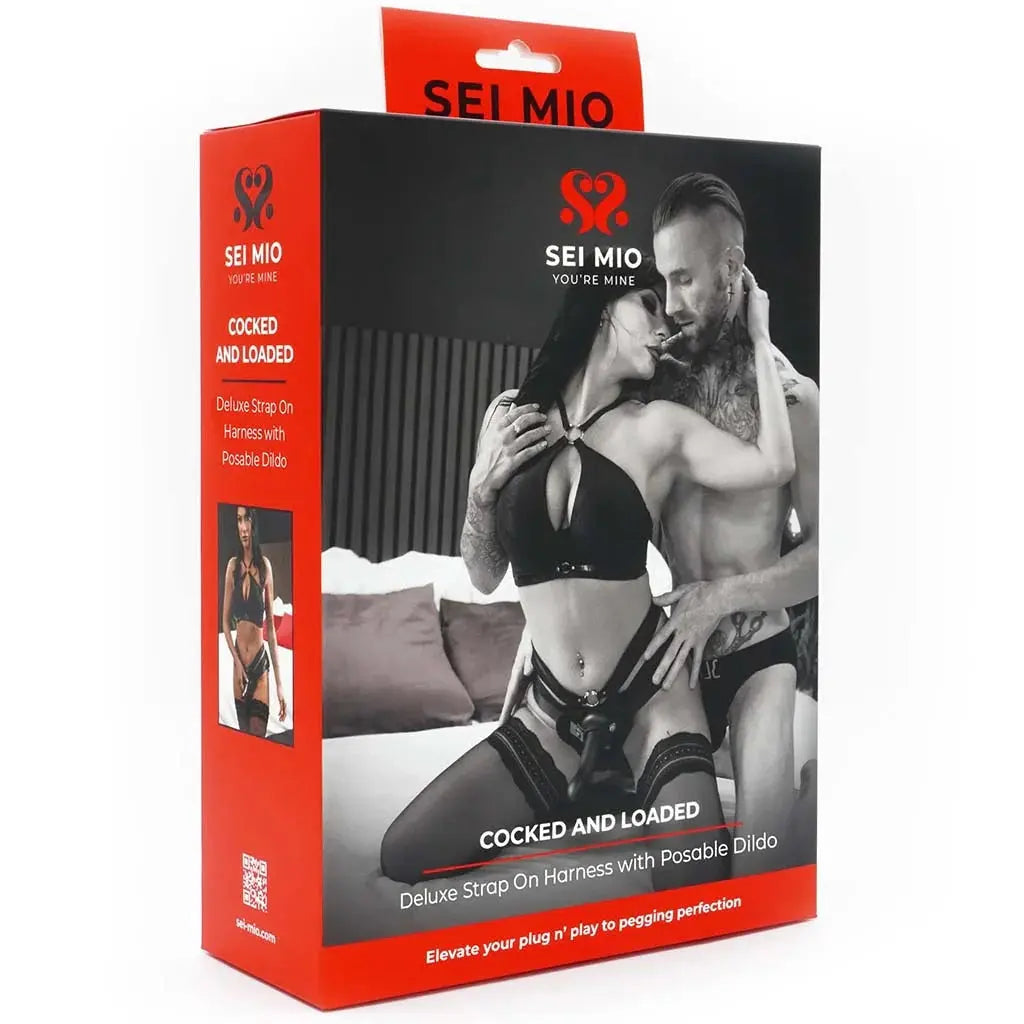 Sei Mio Cocked and Loaded Strap-On | 7" Posable Silicone Dildo https://www.mysexshop.co.za/