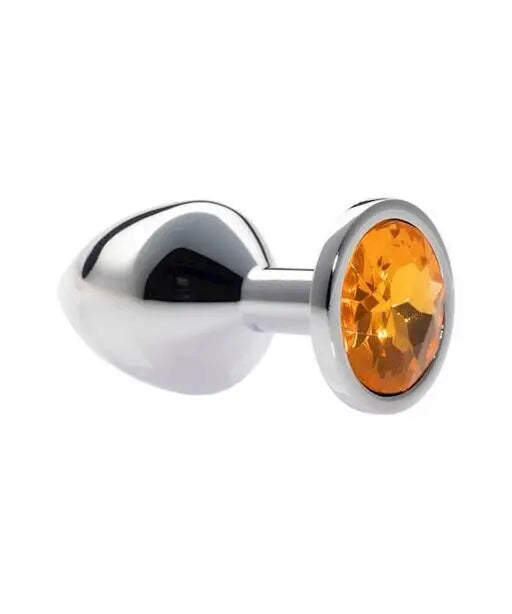 Silver Butt Plug Orange Medium Shelly
