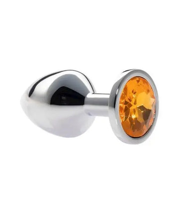 Silver Butt Plug Orange Medium Shelly