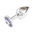 Silver Butt Plug Purple Large My Sex Shop