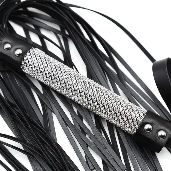 Sparkly Cat 9 Tales  | Bruise Flogger | Rhinestone Handle