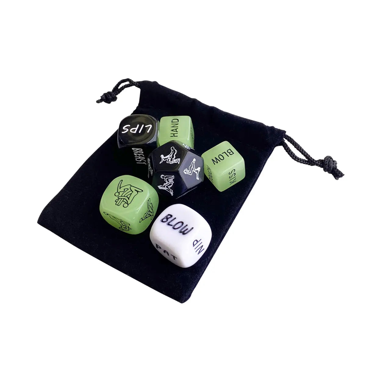 Spicy Adult Sex Dice | 6 Piece | Glow In The Dark | Games -