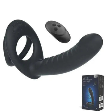 Tandem Thrill | Double Cock Ring |  6.5" Vibrating Dildo | USB https://www.mysexshop.co.za/