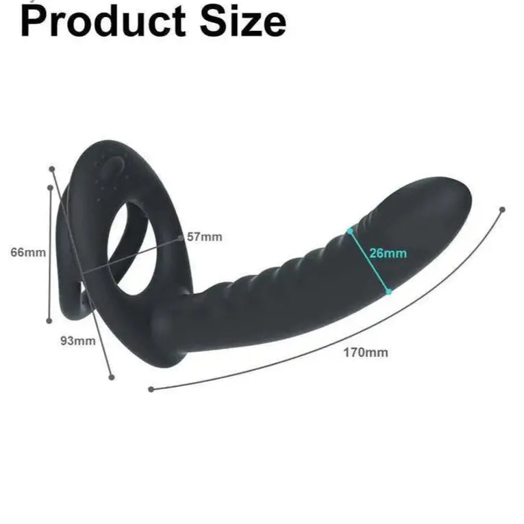 Tandem Thrill | Double Cock Ring |  6.5" Vibrating Dildo | USB https://www.mysexshop.co.za/
