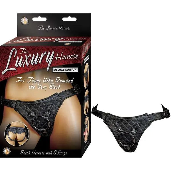 The Luxury Harness Deluxe | Faux Fur | 3 Rings | Universal | Black All American Whoppers