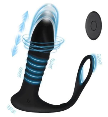 ThrustX Prostate Massager | Cock Ring | 10 Vibration | Remote Control Come Closer
