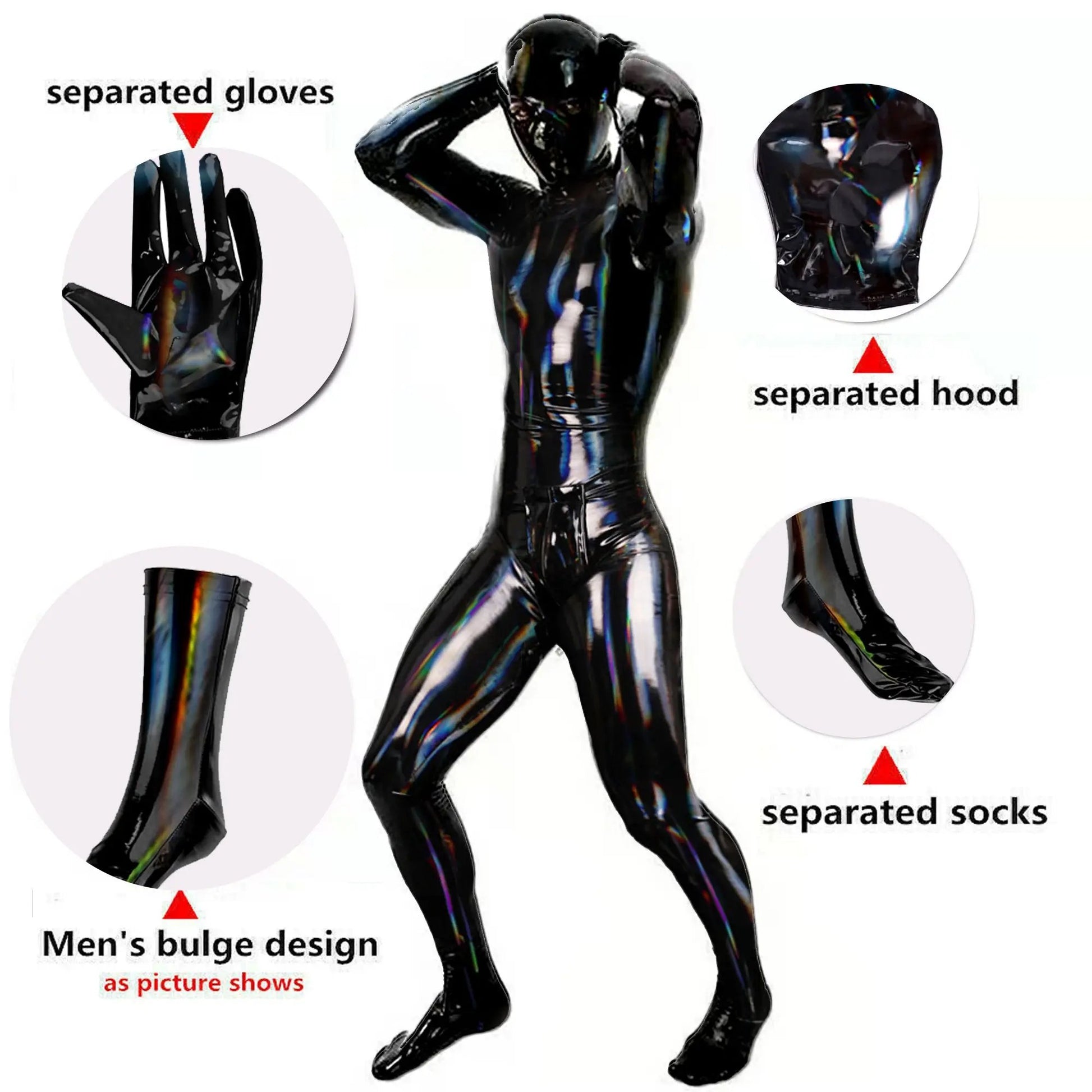 Toms Final Wet Look Catsuit Set | PVC Stretch Leather | Zipper Open & Closure Crotch https://www.mysexshop.co.za/