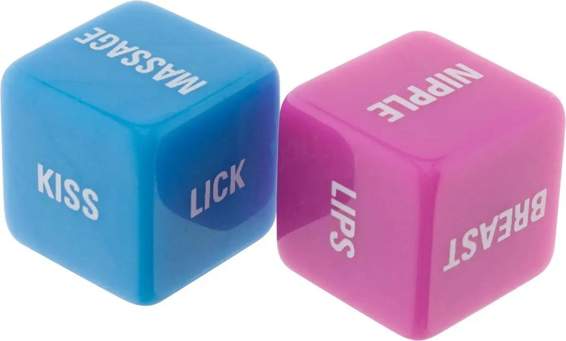 ToyJoy Lovers Dice | Erotic | Games | Set Of 2 Pink & Blue Toy Joy