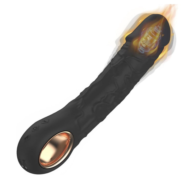 6.6" Maroon Heating Vibrator | G-Spot | Waterproof | USB